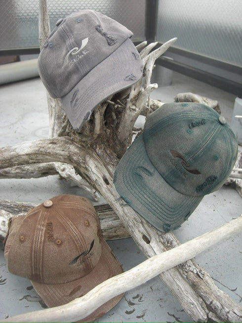 【RESTOCK】WASHED EMBROIDERY LOGO CAP -WASHED BROWN-